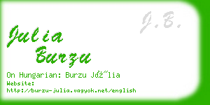 julia burzu business card